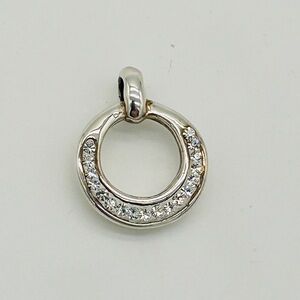 Austrian Crystal Pendant; 925 Sterling Silver